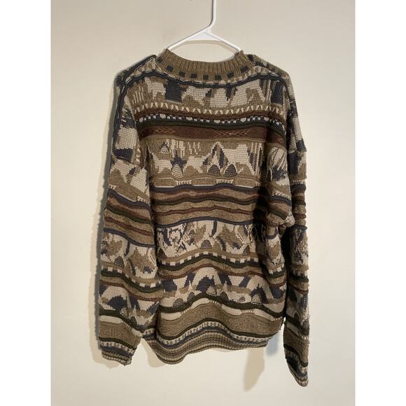 Vintage Tosani Coogi Style 3D Knit Sweater Pull Over Made in Canada Men’s XLT - Picture 5 of 8